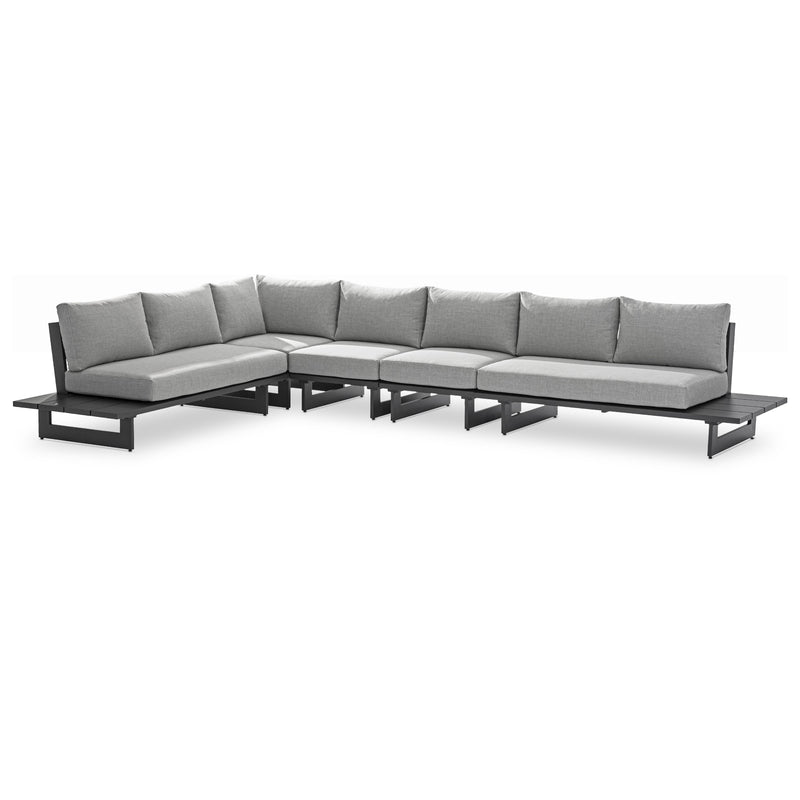 Meridian Maldives Grey Water Resistant Fabric Outdoor Patio Modular Sectional IMAGE 1
