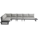 Meridian Maldives Grey Water Resistant Fabric Outdoor Patio Modular Sectional IMAGE 5