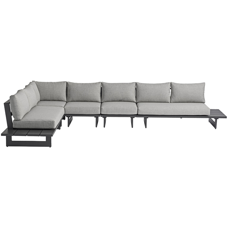 Meridian Maldives Grey Water Resistant Fabric Outdoor Patio Modular Sectional IMAGE 5