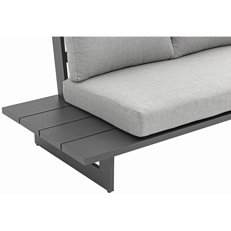Meridian Maldives Grey Water Resistant Fabric Outdoor Patio Modular Sectional IMAGE 6