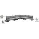 Meridian Maldives Grey Water Resistant Fabric Outdoor Patio Modular Sectional IMAGE 11