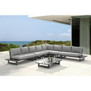 Meridian Maldives Grey Water Resistant Fabric Outdoor Patio Modular Sectional IMAGE 2
