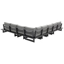 Meridian Maldives Grey Water Resistant Fabric Outdoor Patio Modular Sectional IMAGE 3