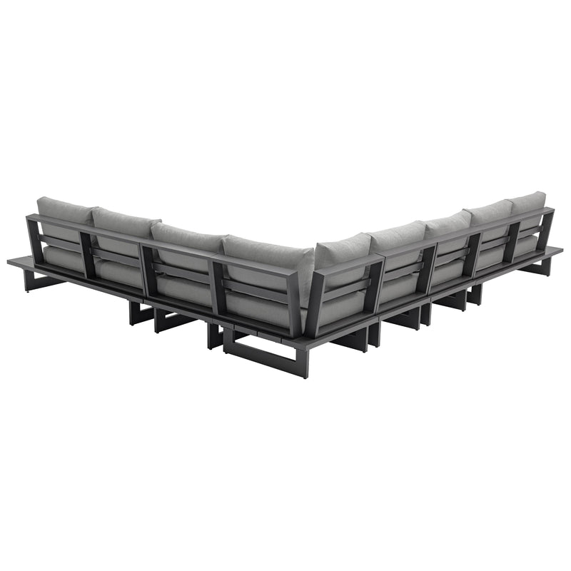 Meridian Maldives Grey Water Resistant Fabric Outdoor Patio Modular Sectional IMAGE 3