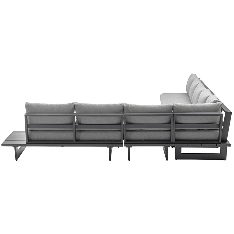 Meridian Maldives Grey Water Resistant Fabric Outdoor Patio Modular Sectional IMAGE 4