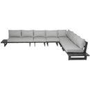 Meridian Maldives Grey Water Resistant Fabric Outdoor Patio Modular Sectional IMAGE 5