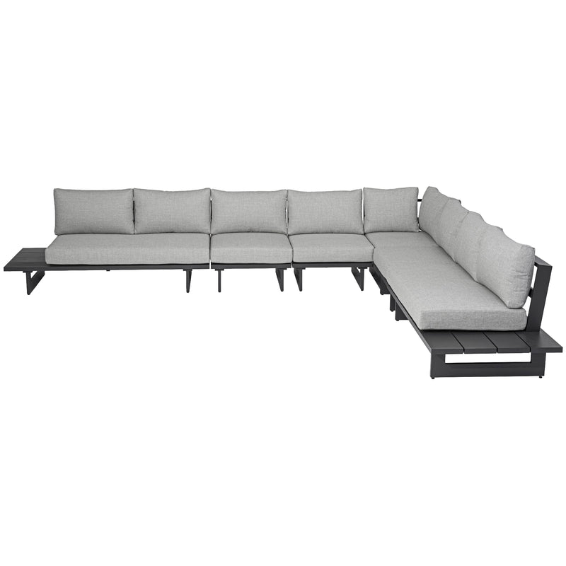 Meridian Maldives Grey Water Resistant Fabric Outdoor Patio Modular Sectional IMAGE 5
