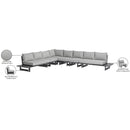Meridian Maldives Grey Water Resistant Fabric Outdoor Patio Modular Sectional IMAGE 11