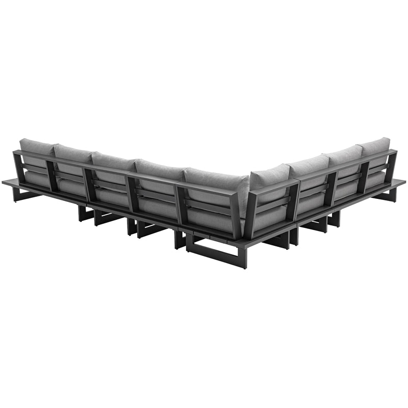 Meridian Maldives Grey Water Resistant Fabric Outdoor Patio Modular Sectional IMAGE 3