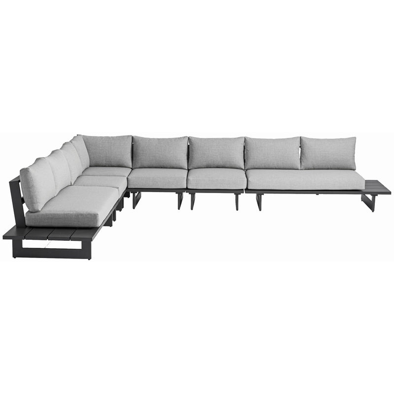Meridian Maldives Grey Water Resistant Fabric Outdoor Patio Modular Sectional IMAGE 5