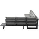 Meridian Maldives Grey Water Resistant Fabric Outdoor Patio Modular Sectional IMAGE 4