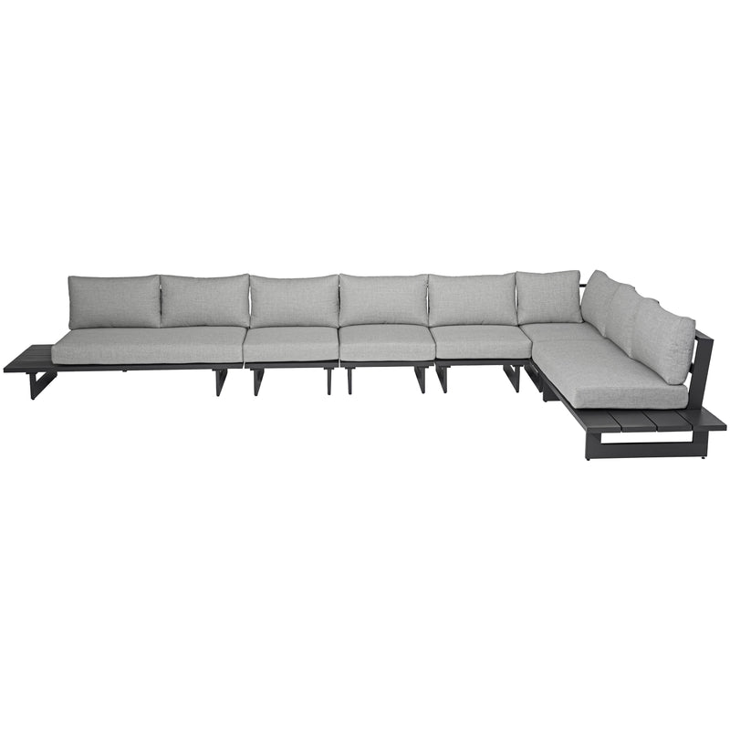 Meridian Maldives Grey Water Resistant Fabric Outdoor Patio Modular Sectional IMAGE 5