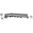 Meridian Maldives Grey Water Resistant Fabric Outdoor Patio Modular Sectional IMAGE 11