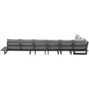 Meridian Maldives Grey Water Resistant Fabric Outdoor Patio Modular Sectional IMAGE 4
