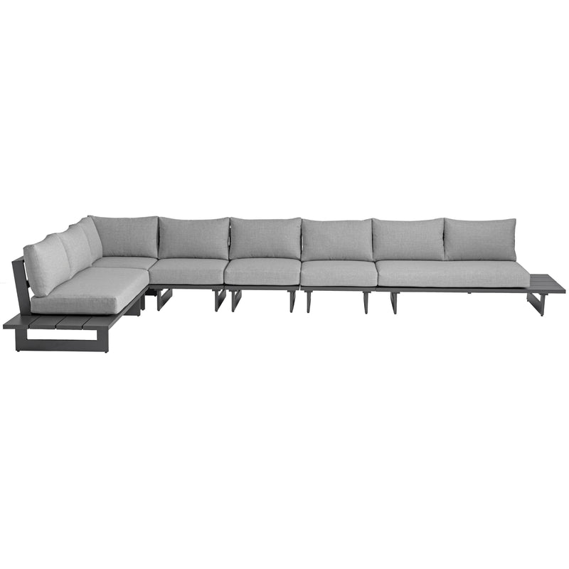 Meridian Maldives Grey Water Resistant Fabric Outdoor Patio Modular Sectional IMAGE 5