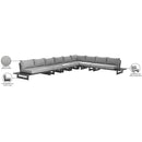 Meridian Maldives Grey Water Resistant Fabric Outdoor Patio Modular Sectional IMAGE 11