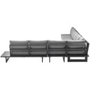 Meridian Maldives Grey Water Resistant Fabric Outdoor Patio Modular Sectional IMAGE 4