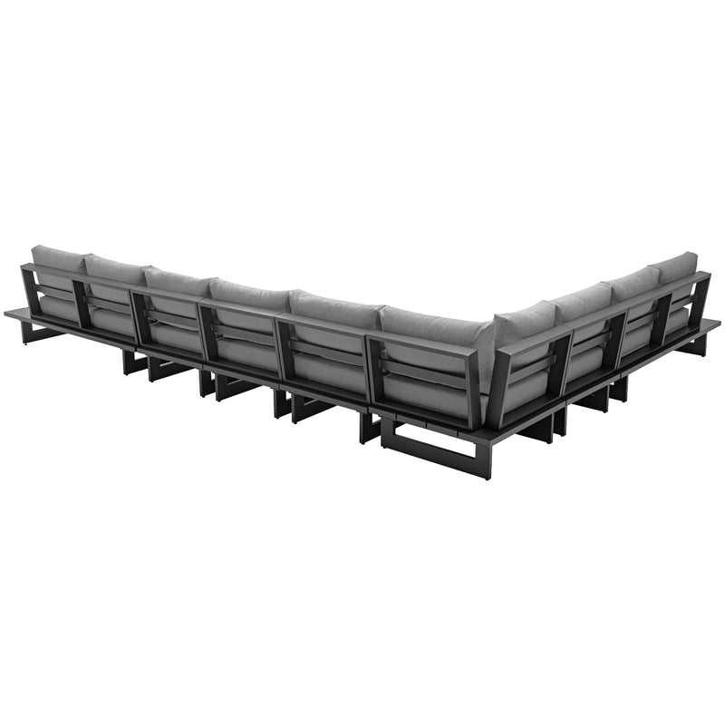 Meridian Maldives Grey Water Resistant Fabric Outdoor Patio Modular Sectional IMAGE 3
