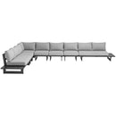Meridian Maldives Grey Water Resistant Fabric Outdoor Patio Modular Sectional IMAGE 5