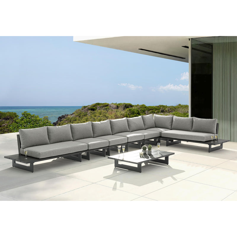 Meridian Maldives Grey Water Resistant Fabric Outdoor Patio Modular Sectional IMAGE 2