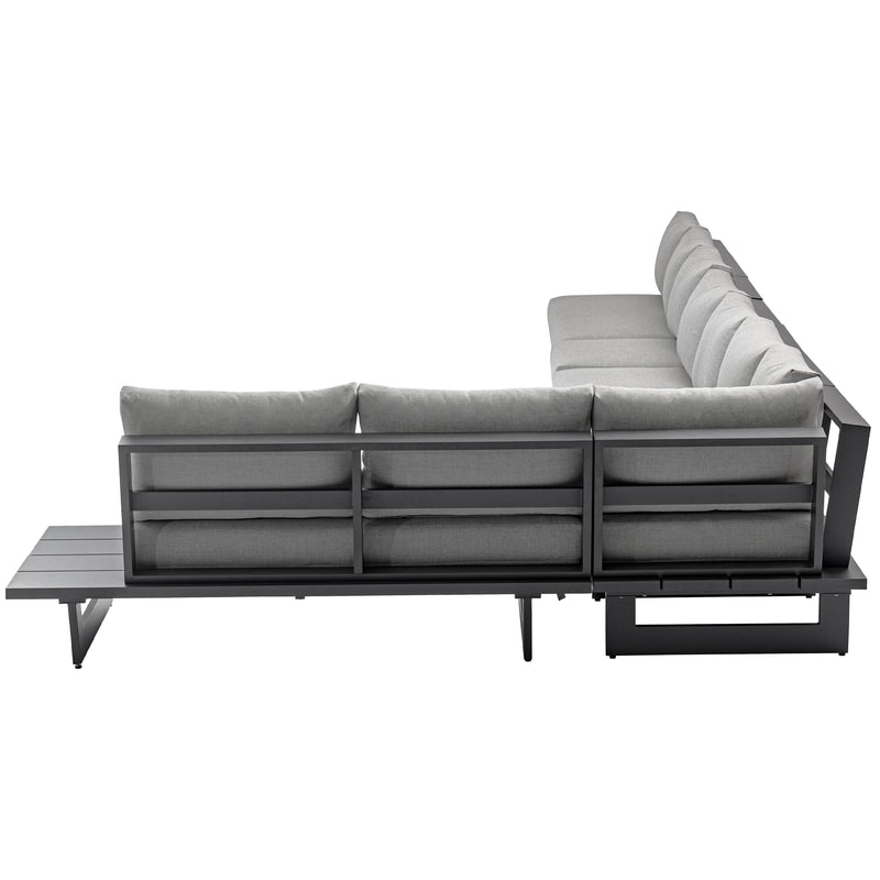 Meridian Maldives Grey Water Resistant Fabric Outdoor Patio Modular Sectional IMAGE 4