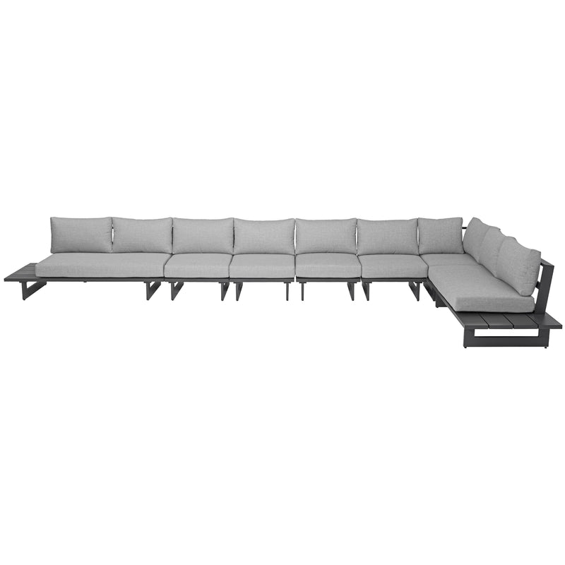 Meridian Maldives Grey Water Resistant Fabric Outdoor Patio Modular Sectional IMAGE 5