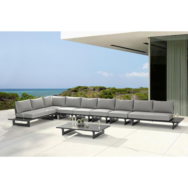 Meridian Maldives Grey Water Resistant Fabric Outdoor Patio Modular Sectional IMAGE 2