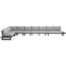 Meridian Maldives Grey Water Resistant Fabric Outdoor Patio Modular Sectional IMAGE 5