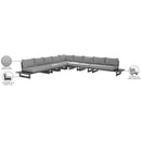 Meridian Maldives Grey Water Resistant Fabric Outdoor Patio Modular Sectional IMAGE 11