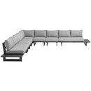 Meridian Maldives Grey Water Resistant Fabric Outdoor Patio Modular Sectional IMAGE 5