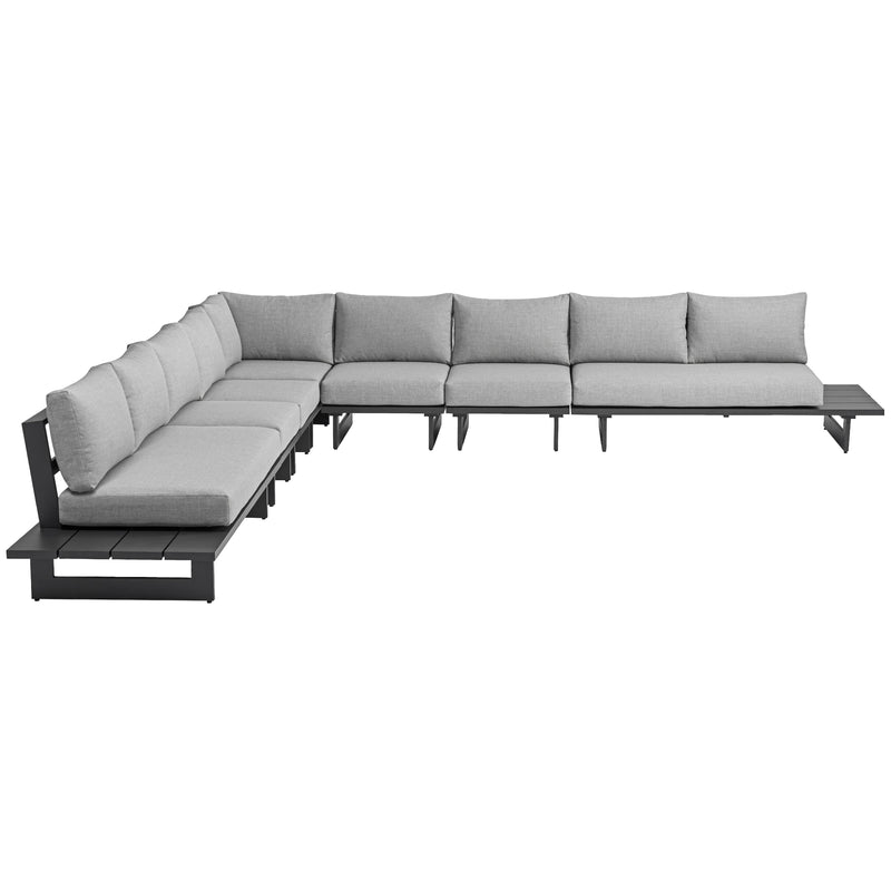 Meridian Maldives Grey Water Resistant Fabric Outdoor Patio Modular Sectional IMAGE 5