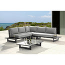 Meridian Maldives Grey Water Resistant Fabric Outdoor Patio Sectional (3 Boxes) IMAGE 2