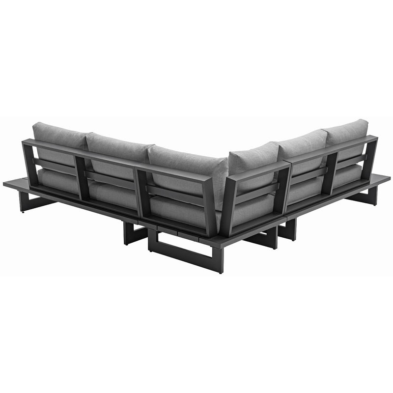 Meridian Maldives Grey Water Resistant Fabric Outdoor Patio Sectional (3 Boxes) IMAGE 3