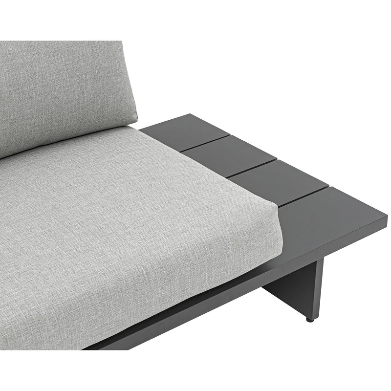 Meridian Maldives Grey Water Resistant Fabric Outdoor Patio Sectional (3 Boxes) IMAGE 8