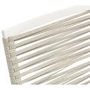 Meridian Maldives Beige Rope Fabric Outdoor Patio Dining Arm Chair IMAGE 8