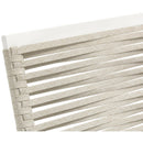 Meridian Maldives Beige Rope Fabric Outdoor Patio Dining Side Chair IMAGE 8