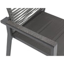 Meridian Maldives Grey Rope Fabric Outdoor Patio Dining Arm Chair IMAGE 6