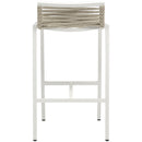 Meridian Maldives Cream Rope Fabric Outdoor Patio Barstool IMAGE 2