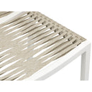 Meridian Maldives Cream Rope Fabric Outdoor Patio Barstool IMAGE 6