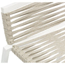 Meridian Maldives Cream Rope Fabric Outdoor Patio Barstool IMAGE 7