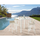 Meridian Maldives Cream Rope Fabric Outdoor Patio Barstool IMAGE 8