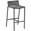 Meridian Maldives Grey Rope Fabric Outdoor Patio Barstool IMAGE 3