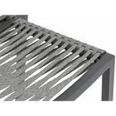 Meridian Maldives Grey Rope Fabric Outdoor Patio Barstool IMAGE 6