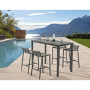 Meridian Maldives Grey Rope Fabric Outdoor Patio Barstool IMAGE 9