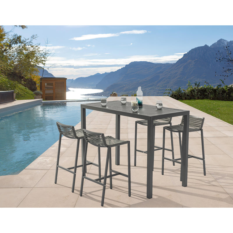 Meridian Maldives Outdoor Patio Rectangle Bar Table IMAGE 2