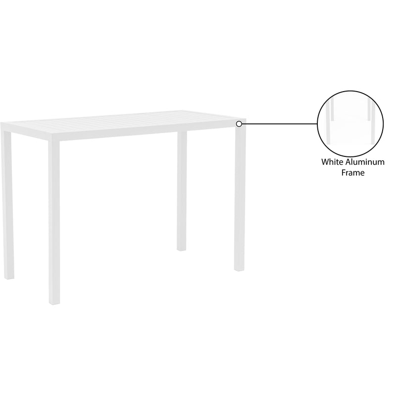 Meridian Maldives Outdoor Patio Rectangle Bar Table IMAGE 8