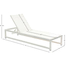 Meridian Maldives Cream Mesh Water Resistant Fabric Outdoor Patio Adjustable Sun Chaise Lounge Chair IMAGE 13