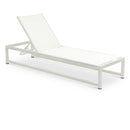 Meridian Maldives Cream Mesh Water Resistant Fabric Outdoor Patio Adjustable Sun Chaise Lounge Chair IMAGE 1