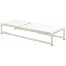 Meridian Maldives Cream Mesh Water Resistant Fabric Outdoor Patio Adjustable Sun Chaise Lounge Chair IMAGE 3