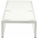 Meridian Maldives Cream Mesh Water Resistant Fabric Outdoor Patio Adjustable Sun Chaise Lounge Chair IMAGE 5